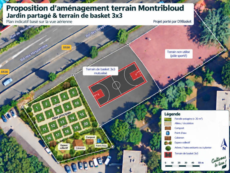 Montribloud : un projet de jardin partagé et de basket 3×3 porté par D9Basket